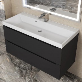 Тумба под раковину Uperwood Tanos 100 см, подвесная, черная матовая в Озерске - ozersk.ok-mebel.com | фото