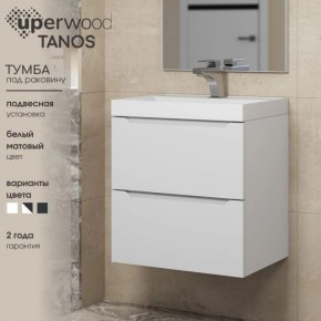 Тумба под раковину Uperwood Tanos 60 см, подвесная, белая матовая в Озерске - ozersk.ok-mebel.com | фото 5