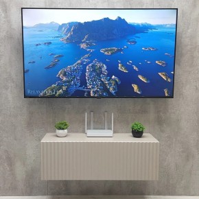 Тумба подвесная под ТВ LINES MTV3-MA 900 Бежевый (Леда-М 10.1.5) в Озерске - ozersk.ok-mebel.com | фото 3