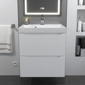 Тумба с раковиной Uperwood Tanos 50 см, подвесная, белая матовая в Озерске - ozersk.ok-mebel.com | фото 10