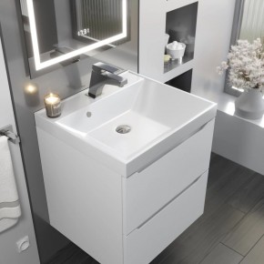 Тумба с раковиной Uperwood Tanos 50 см, подвесная, белая матовая в Озерске - ozersk.ok-mebel.com | фото 9