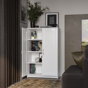 Тумба СИРИУС двухдверная высокая, цвет белый в Озерске - ozersk.ok-mebel.com | фото 4