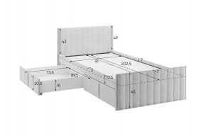 ТВИКС Кровать с ящиками 900 в Озерске - ozersk.ok-mebel.com | фото 3