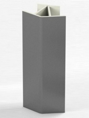 Угловое соединение для цоколя 135 гр. h100 мм (Алюминий, Белый, Черный, Сонома) в Озерске - ozersk.ok-mebel.com | фото