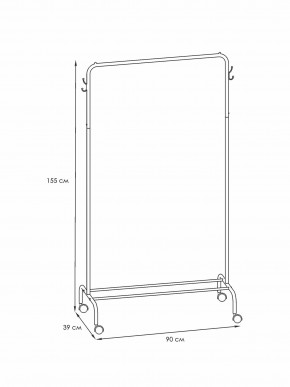 ВНП 299 М Вешалка гардеробная "Радуга 2" Медный антик в Озерске - ozersk.ok-mebel.com | фото 2