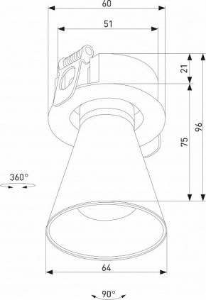 Встраиваемый светильник Elektrostandard Bell 25097/LED 8W 3000K белый в Озерске - ozersk.ok-mebel.com | фото 5