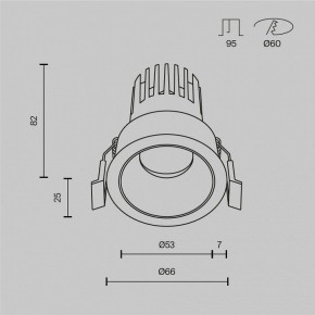 Встраиваемый светильник Maytoni Dip DL115-10W-4K-B в Озерске - ozersk.ok-mebel.com | фото 9