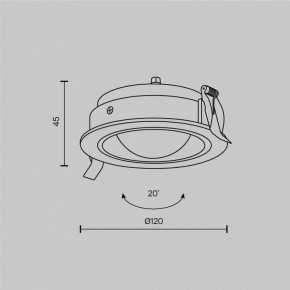 Встраиваемый светильник Maytoni Lens DL105-12W3K-W в Озерске - ozersk.ok-mebel.com | фото 6