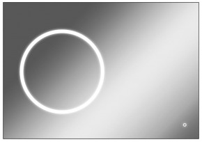 Зеркало Eclipse 100 black с подсветкой Sansa (SE1032Z) в Озерске - ozersk.ok-mebel.com | фото
