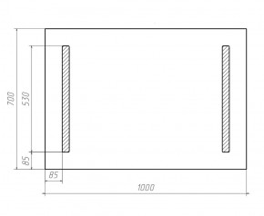 Зеркало Good Light 2-100 с подсветкой Домино (GL7016Z) в Озерске - ozersk.ok-mebel.com | фото 3