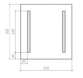 Зеркало Good Light 2-65 с подсветкой Домино (GL7011Z) в Озерске - ozersk.ok-mebel.com | фото 6