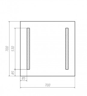 Зеркало Good Light 2-70 с подсветкой Домино (GL7012Z) в Озерске - ozersk.ok-mebel.com | фото 6