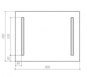 Зеркало Good Light 2-90 с подсветкой Домино (GL7015Z) в Озерске - ozersk.ok-mebel.com | фото 6