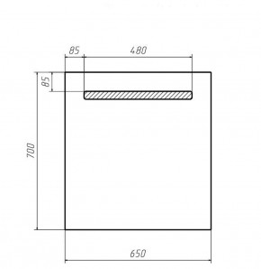 Зеркало Good Light 65 с подсветкой Домино (GL7005Z) в Озерске - ozersk.ok-mebel.com | фото 2